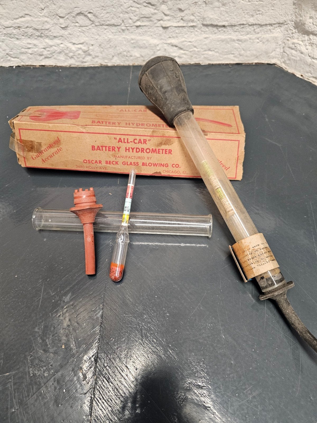 Vintage "ALL-CAR" Accu Hydrometer - Oscar Beck, Ophalen of Verzenden, Nvt, Nvt, Nvt