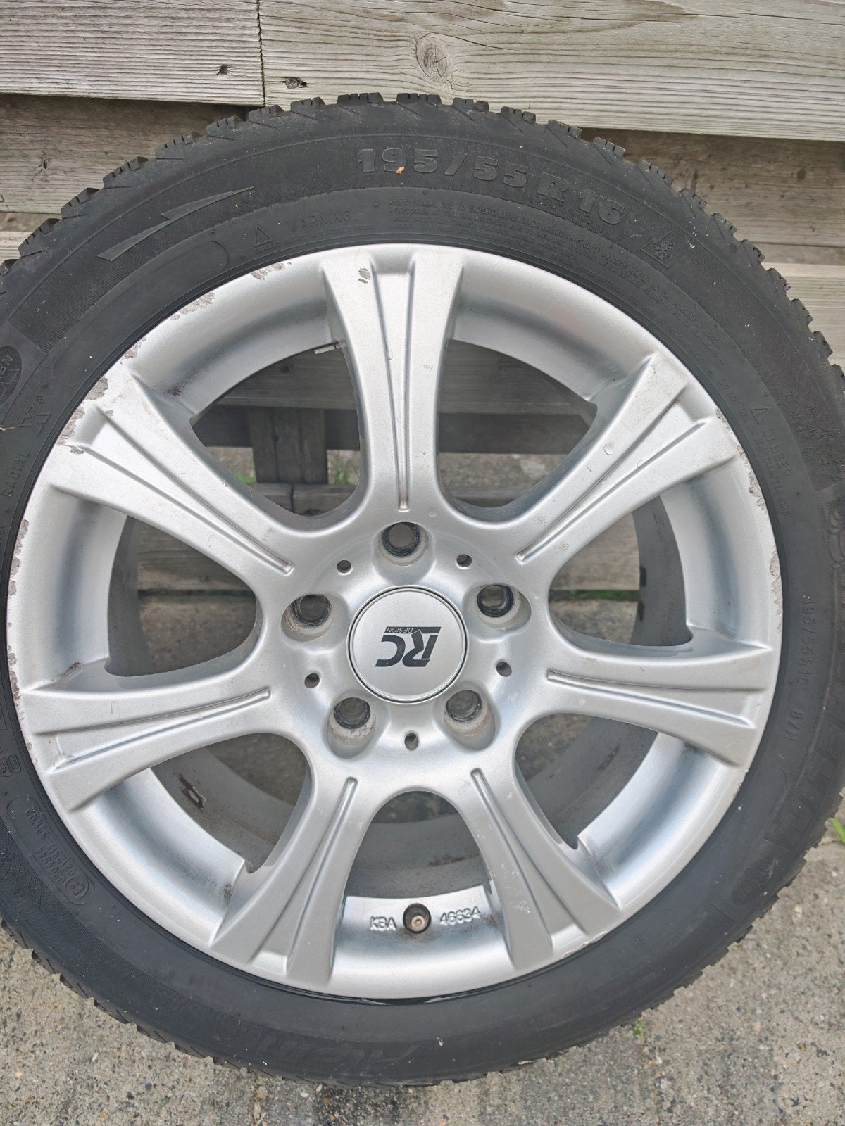 16 Inch RC Design RC15 velgen met winterbanden, Auto-onderdelen, Banden en Velgen, Ophalen, Gebruikt, 16 inch, Banden en Velgen