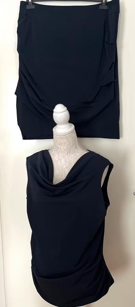 Van der Mark rok met bijpassende rok maat 42[dm], Kleding | Dames, Blauw, Maat 42/44 (L), Ophalen of Verzenden, Zo goed als nieuw