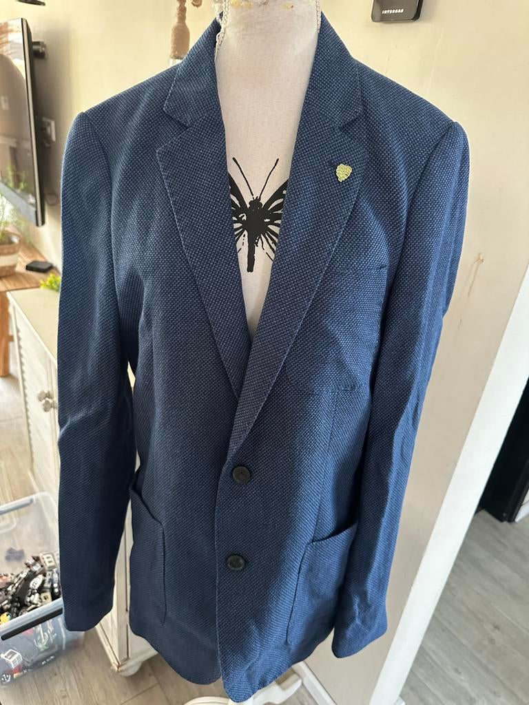 Scotch & Soda Colbert Maat L/50 Blauw, Ophalen of Verzenden, Zo goed als nieuw, Maat 52/54 (L), Blauw