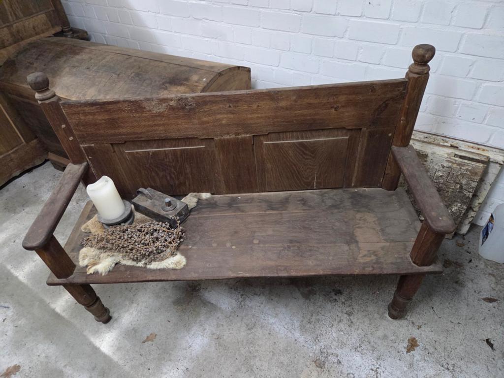 Leuke oude bank, Ophalen of Verzenden, Minder dan 150 cm