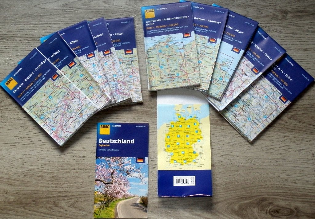ADAC-kaartenset met gedetailleerde plattegronden Duitsland, 2000 tot heden, Ophalen of Verzenden, Duitsland, Landkaart