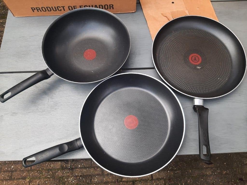 Koekenpannen Tefal, Koekenpan, Gietijzer, Ophalen of Verzenden, Gebruikt