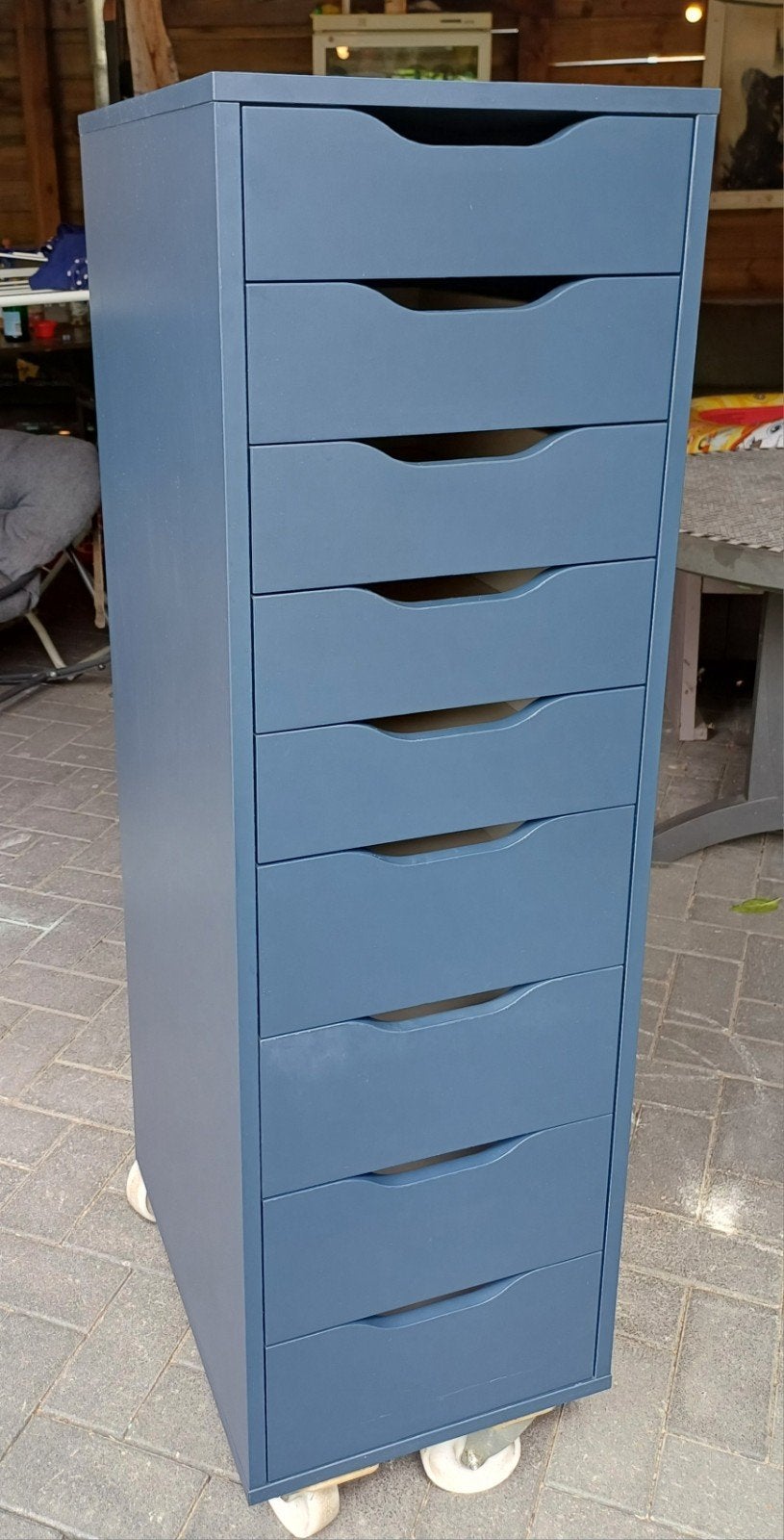 IKEA Alex ladeblok op wielen - Blauw, Huis en Inrichting, Kasten | Ladekasten, Ophalen, Minder dan 50 cm, Gebruikt, 5 laden of meer