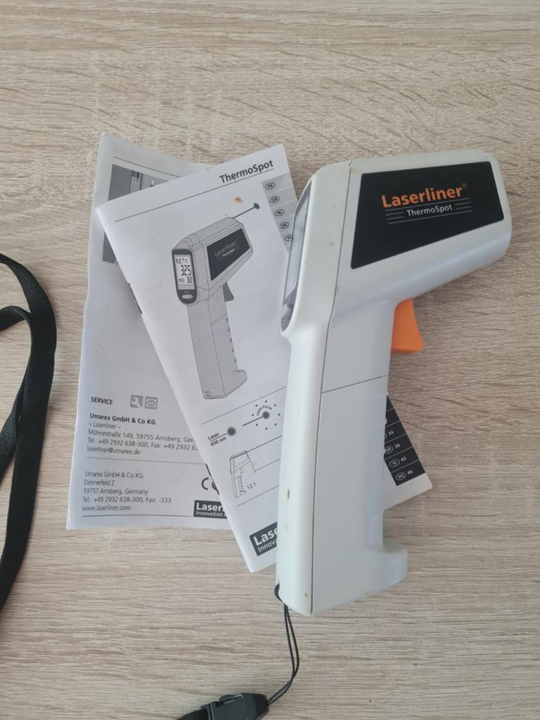 Laserliner ThermoSpot Infrarood Thermometer, Doe-het-zelf en Verbouw, Meetapparatuur, Ophalen of Verzenden