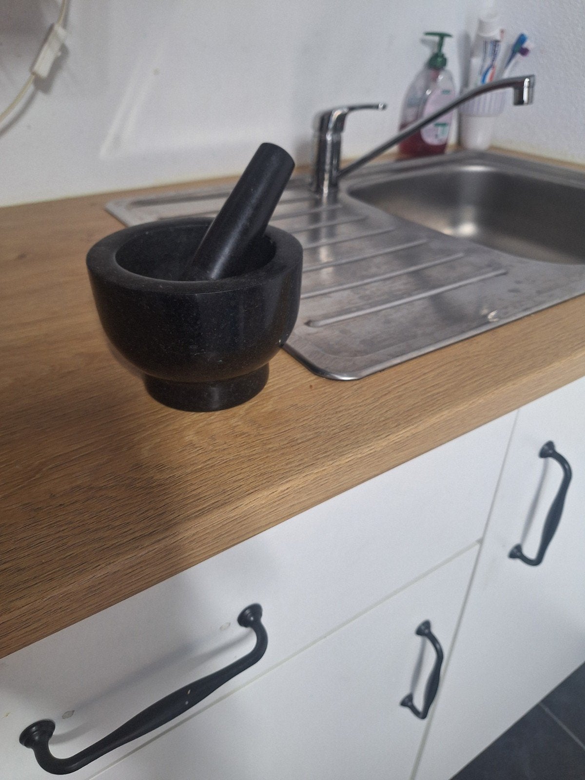 Vijzel marmer, Ophalen, Minder dan 50 cm, Zwart, Nieuw