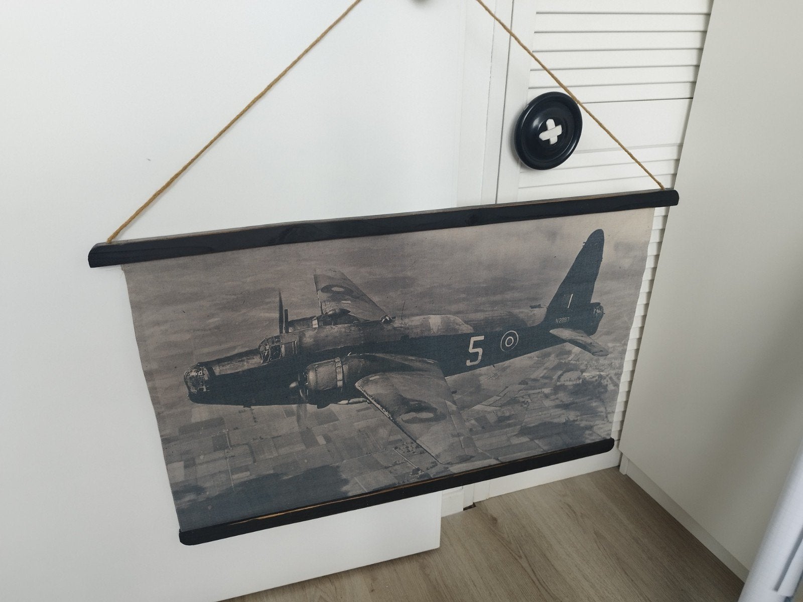 Canvas wandkleed Vickers Wellington bommenwerper WOII, 50 – 75, Ophalen of Verzenden, 75 tot 100 cm, Print