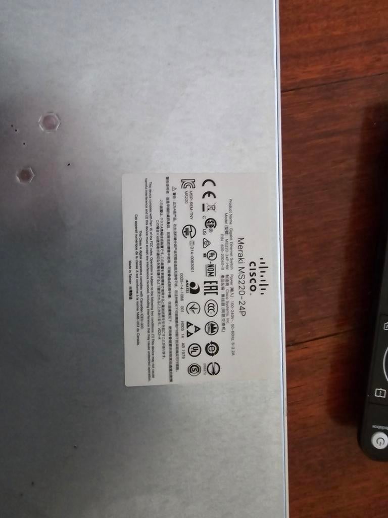 Cisco Meraki MS220-24P Gigabit Ethernet Switch, Computers en Software, Netwerk switches, Ophalen of Verzenden