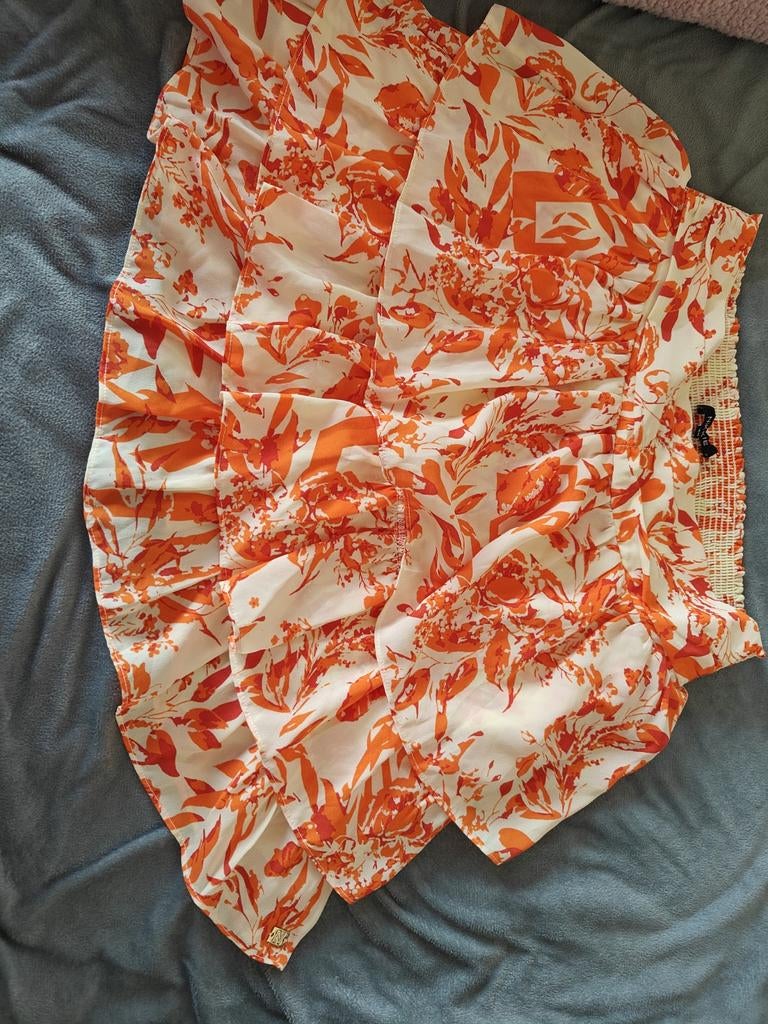 Nikkie rok oranje wit, Kleding | Dames, Ophalen of Verzenden