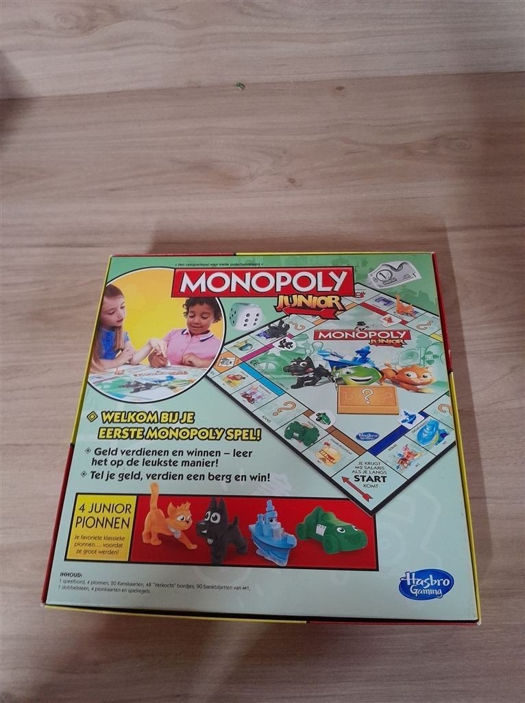 Monopoly junior - met kat en hondje - s4953, Verzenden, Zo goed als nieuw