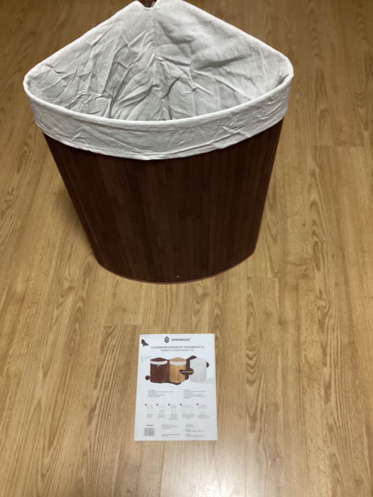Wasmand bamboe donker bruin, Huis en Inrichting, Ophalen of Verzenden, Nieuw, Bruin, Wasmand