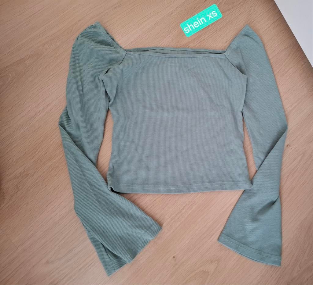 geribbelde top met lange mouwen shein xs, Kleding | Dames, Sportkleding, Ophalen of Verzenden, Maat 34 (XS) of kleiner, Shein