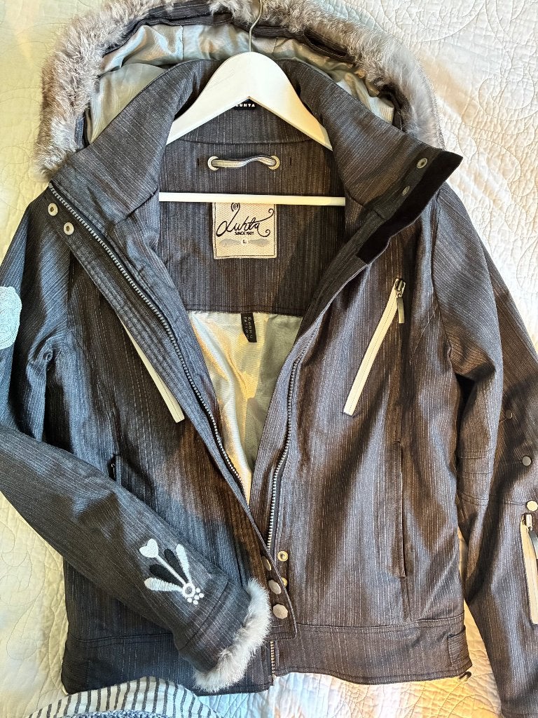 Luhta ski-jas/winterjas met bontkraag maat 42/44, Luhta, Verzenden, Maat 42/44 (L), Nieuw