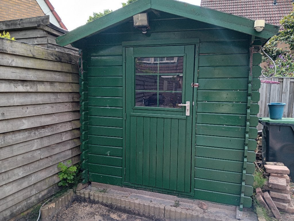 Tuinhuisje 2 bij 2 meter, Tuinhuis, Zonder ramen, Hout, Ophalen