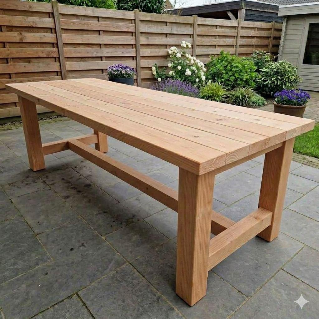 Douglas Tuintafel | Douglashout - Steigerhout tafel, Ophalen, Nieuw, Rechthoekig, Hout