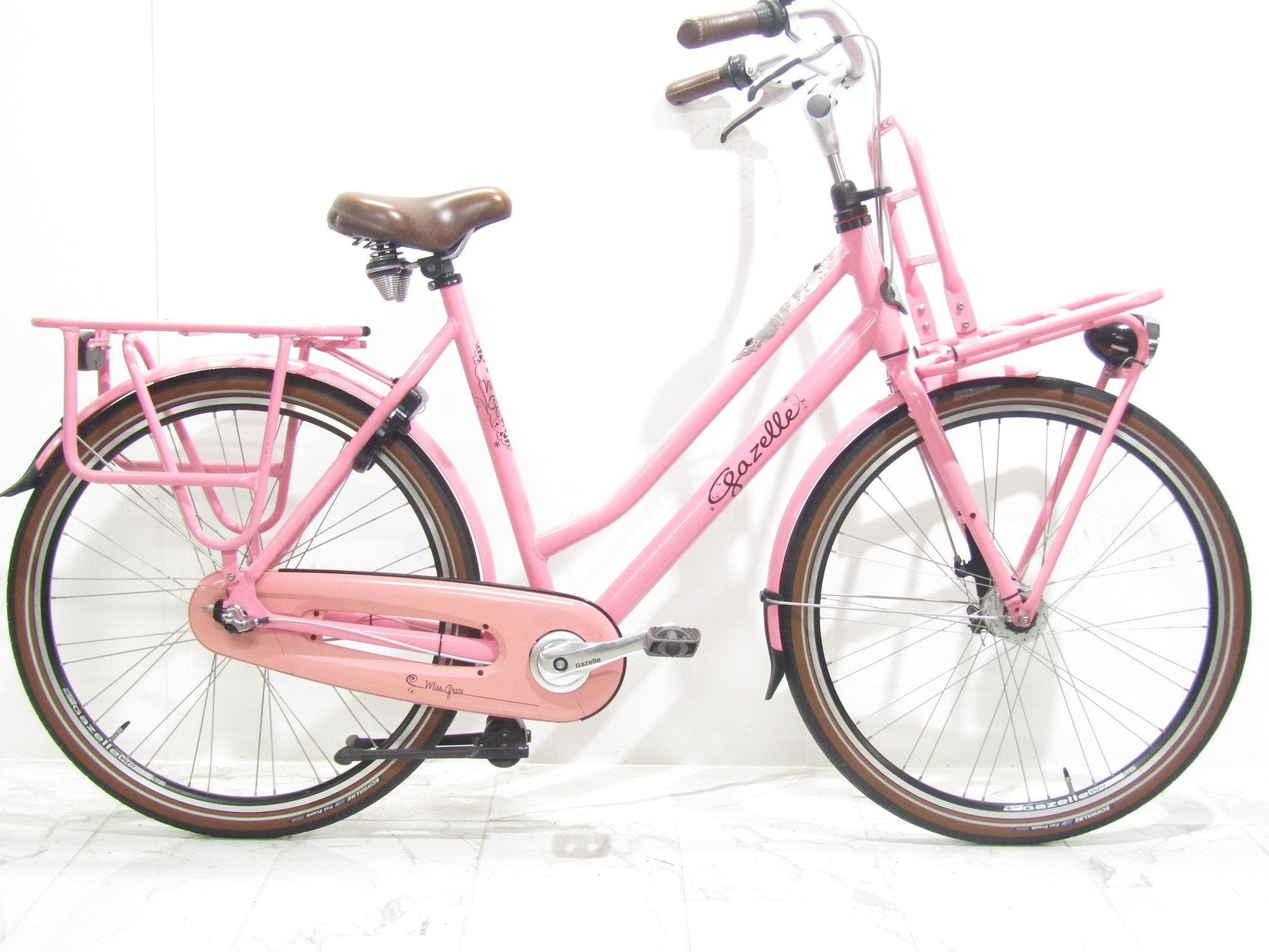 Gazelle Miss grace roze dames 59cm 28inch, 56 cm of meer, Gebruikt, Gazelle, Versnellingen