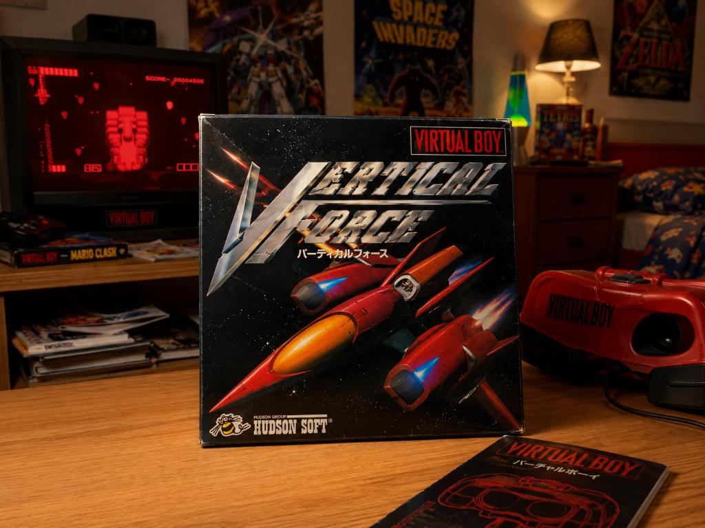 Virtual Boy - Vertical Force - JAP CIB Boxprotector, Spelcomputers en Games, Games | Nintendo Game Boy, Zo goed als nieuw, 1 speler