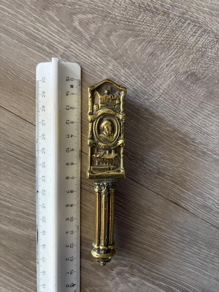 Vintage koperen notenkraker Shakespeare, Antiek en Kunst, Ophalen of Verzenden