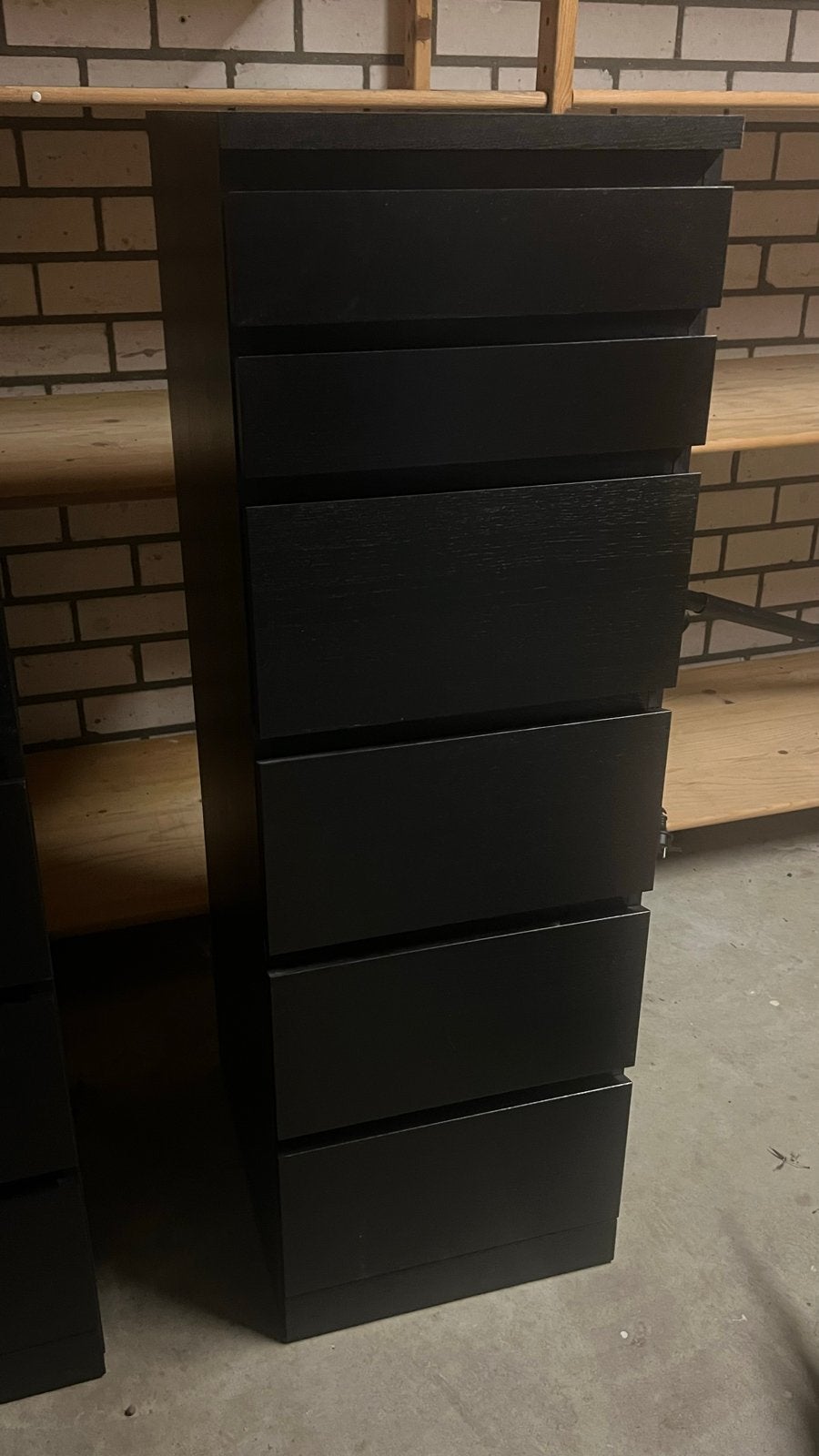 IKEA malm Kast met spiegel en lades - Zwart, Ophalen, Minder dan 50 cm, Gebruikt, Met lade(s)