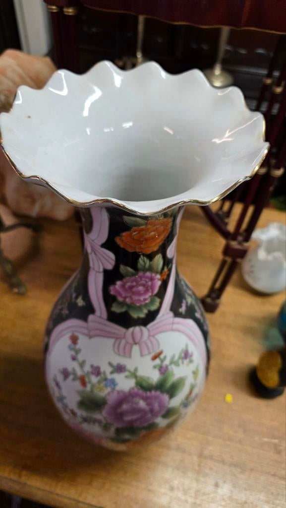 Grote handbeschilderde Chinese vaas, Antiek en Kunst, Ophalen of Verzenden