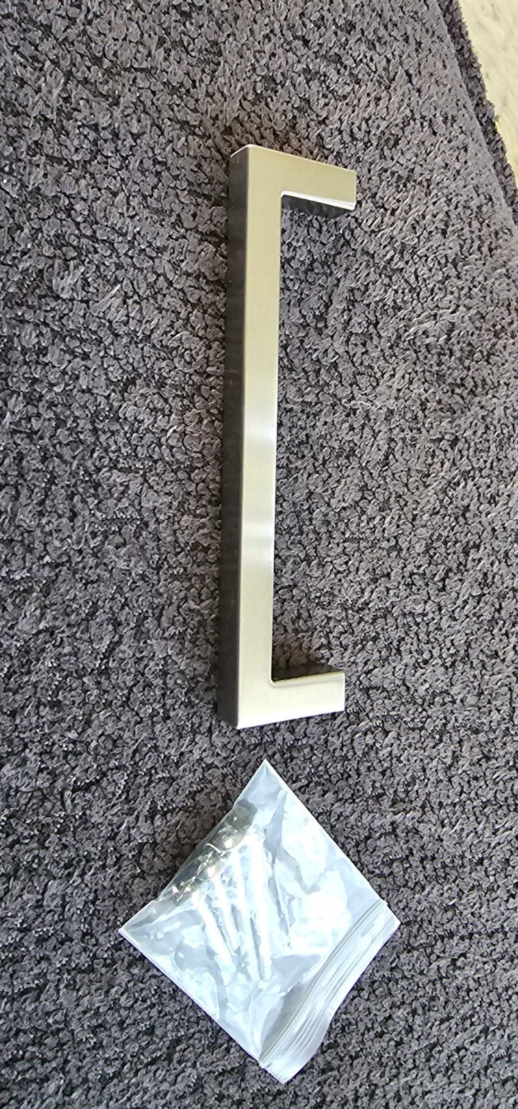 14x RVS handgrepen 13.8 cm met boutjes, Ophalen of Verzenden, Gebruikt