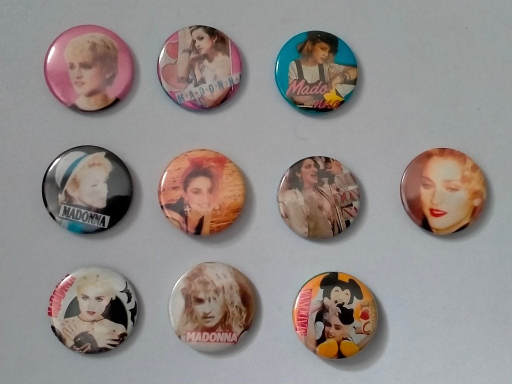 Madonna Queen of Pop muziek vintage buttons artiest button, Verzenden, Zo goed als nieuw