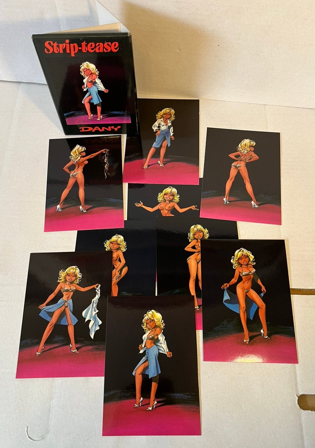 Dany Strip-tease set ansichtkaarten, Boeken, Eén stripboek, Ophalen of Verzenden, Gelezen