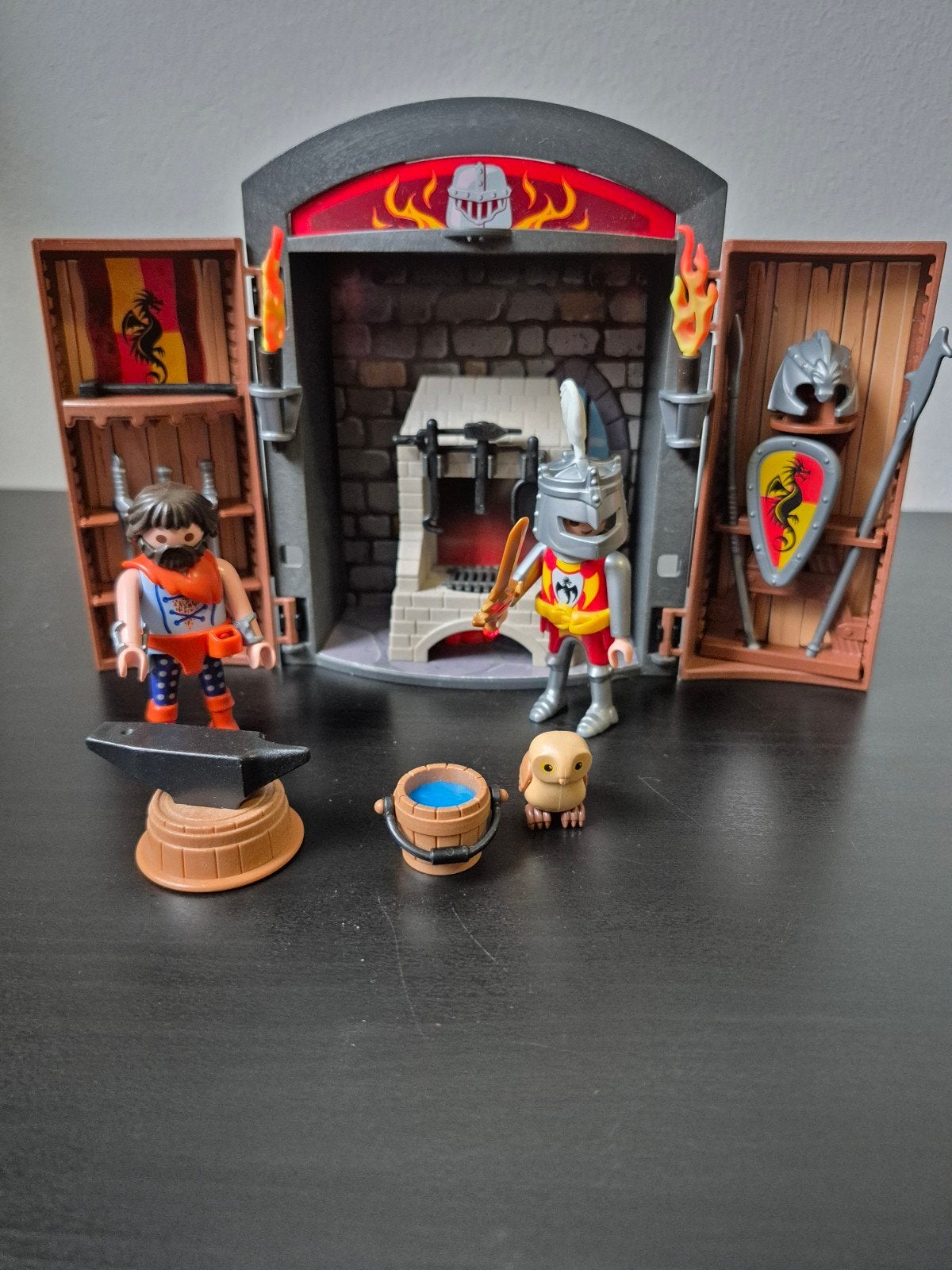 Playmobil Drakenridders Smederij 5637, Gebouw, Complete set, Ophalen of Verzenden, Zo goed als nieuw