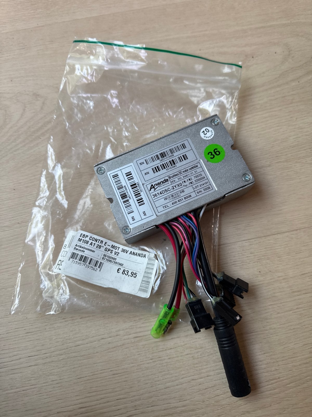 Nieuwe EBP Ananda 36V motor controller voor e-bike, Ophalen of Verzenden, Nieuw