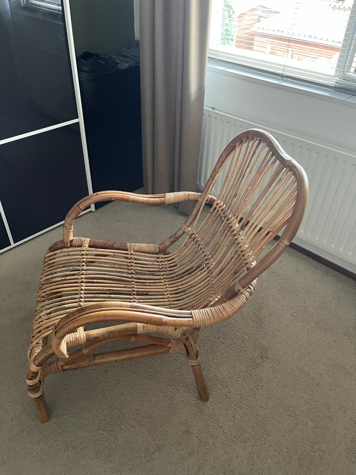 Rotan Leunstoel - Zeer Goede Staat, Huis en Inrichting, Ophalen, Zo goed als nieuw, 50 tot 75 cm, Riet of Rotan