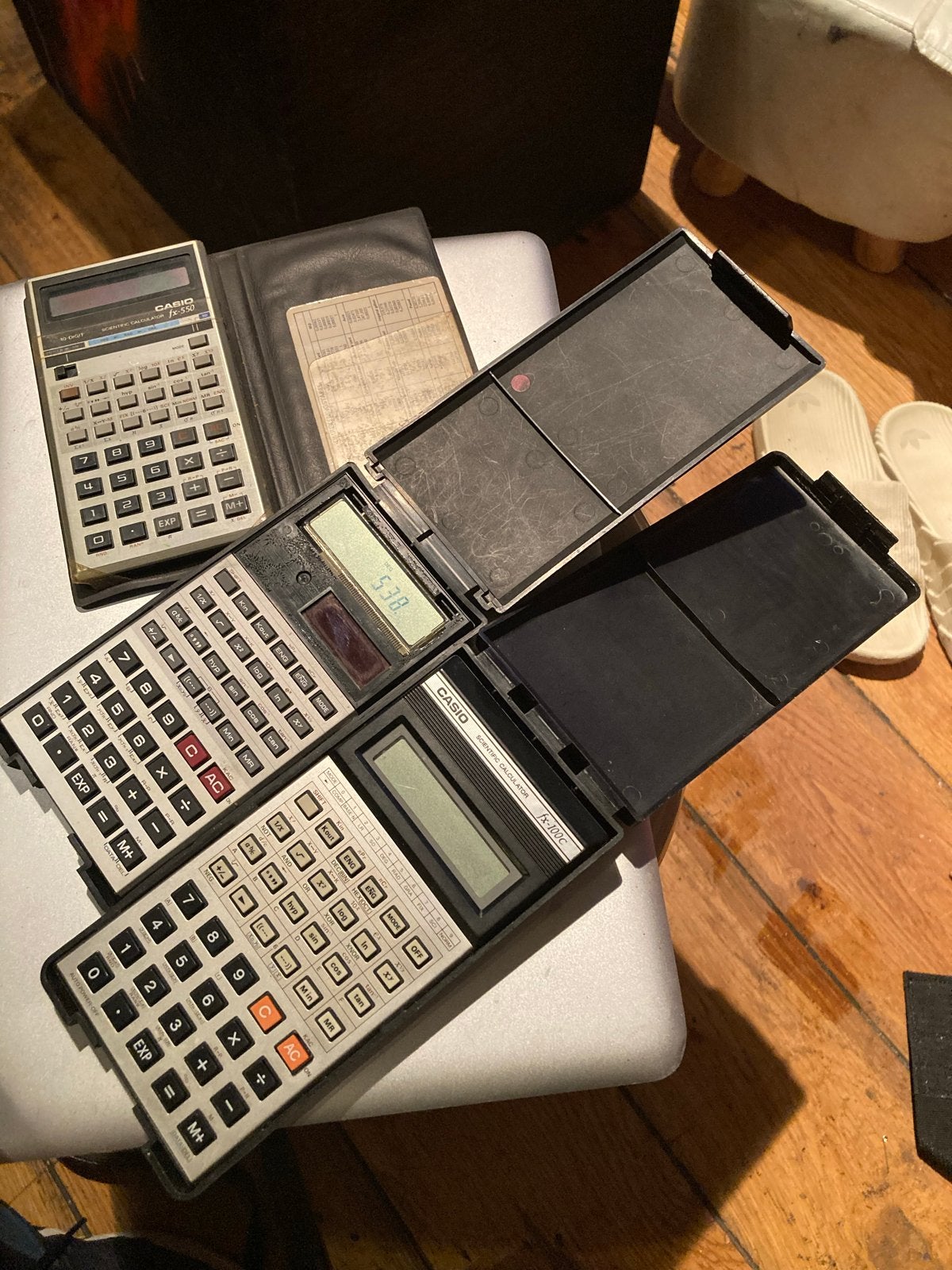 vintage Casio scientific calculators FX-100C and FX-82C, Diversen, Ophalen