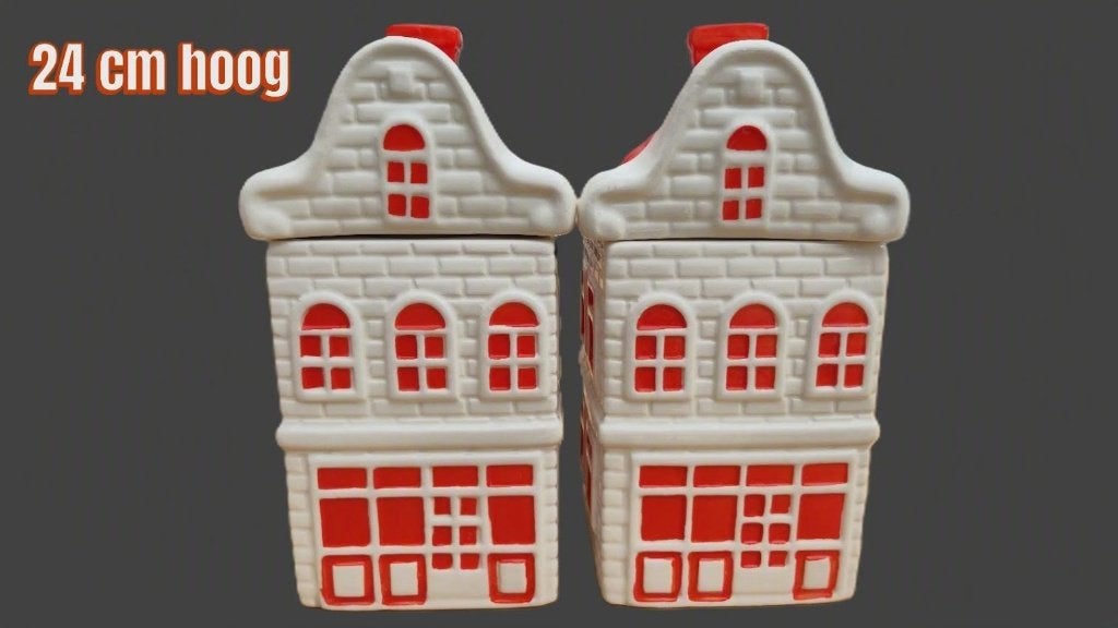 Twee voorraad potten Hollandse Huisjes in perfecte staat, Verzamelen, KLM Huisjes, Ophalen, Zo goed als nieuw, 1 t/m 20