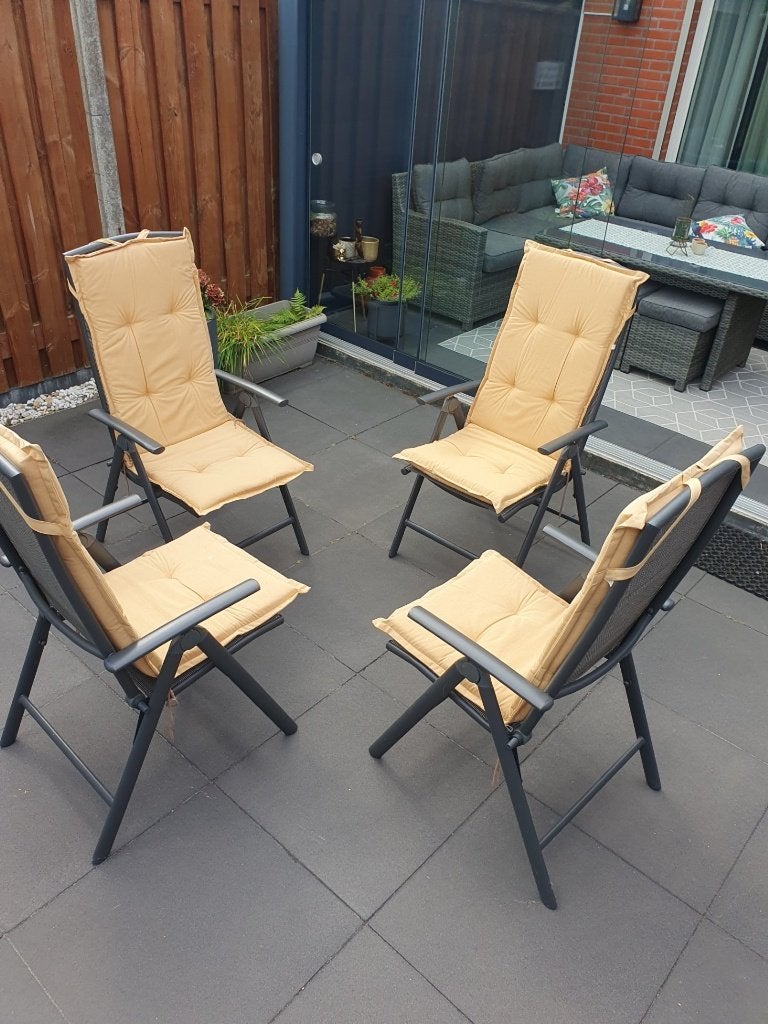 Tuinset, Ophalen, 4 zitplaatsen, Gebruikt, Aluminium