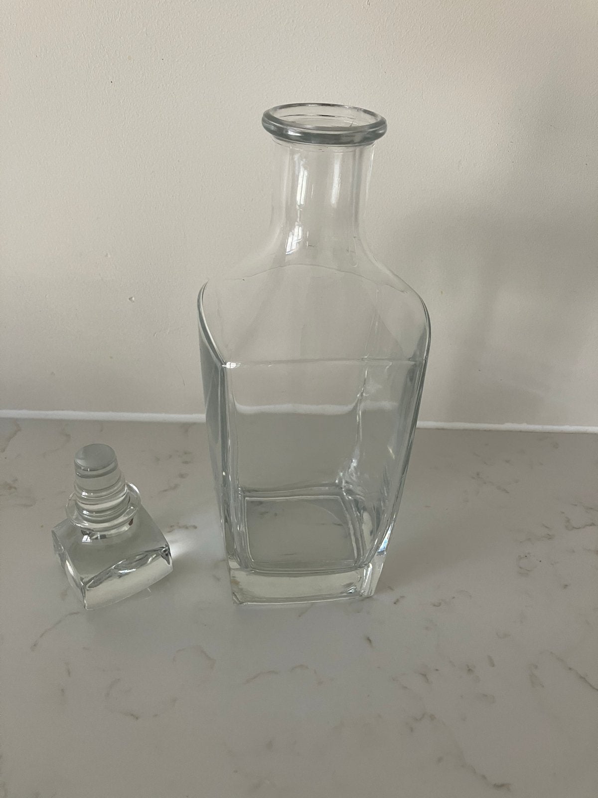 Glazen karaf met stop - Vierkant design, Ophalen
