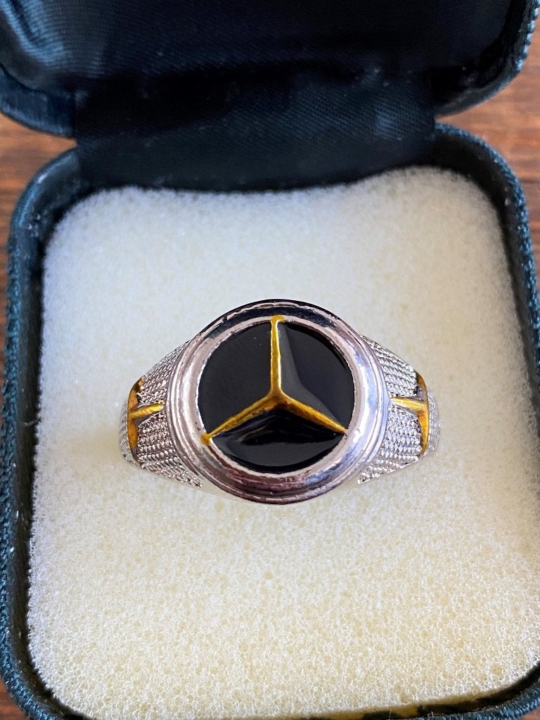 Ring met Mercedes logo maat 22 mm, Overige materialen, 20 of groter, Nieuw, Ophalen of Verzenden