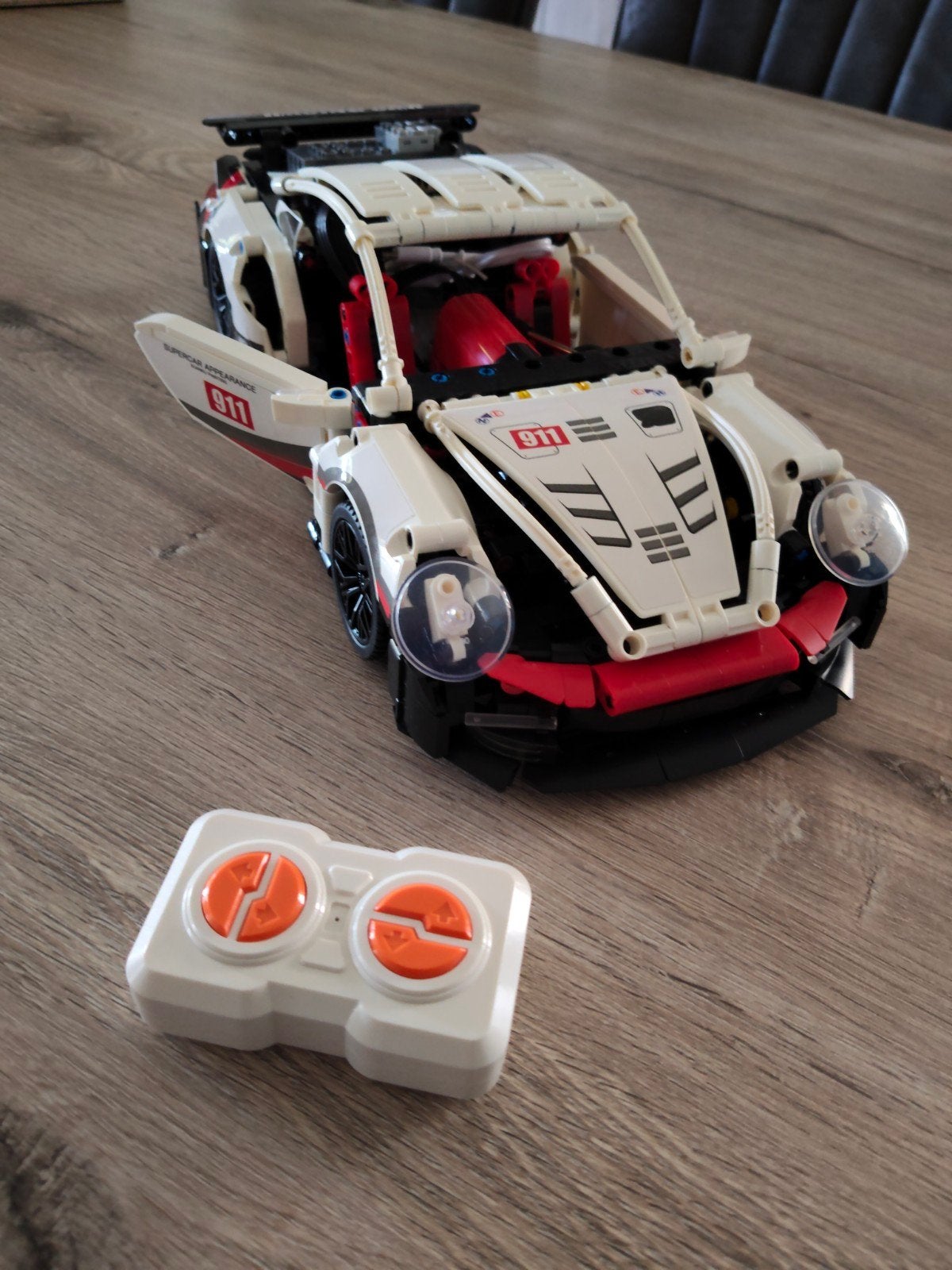 Porsche 911 building blocks op afstandsbediening - 38cm, Gebruikt, Auto onroad, Overige schalen, Ophalen