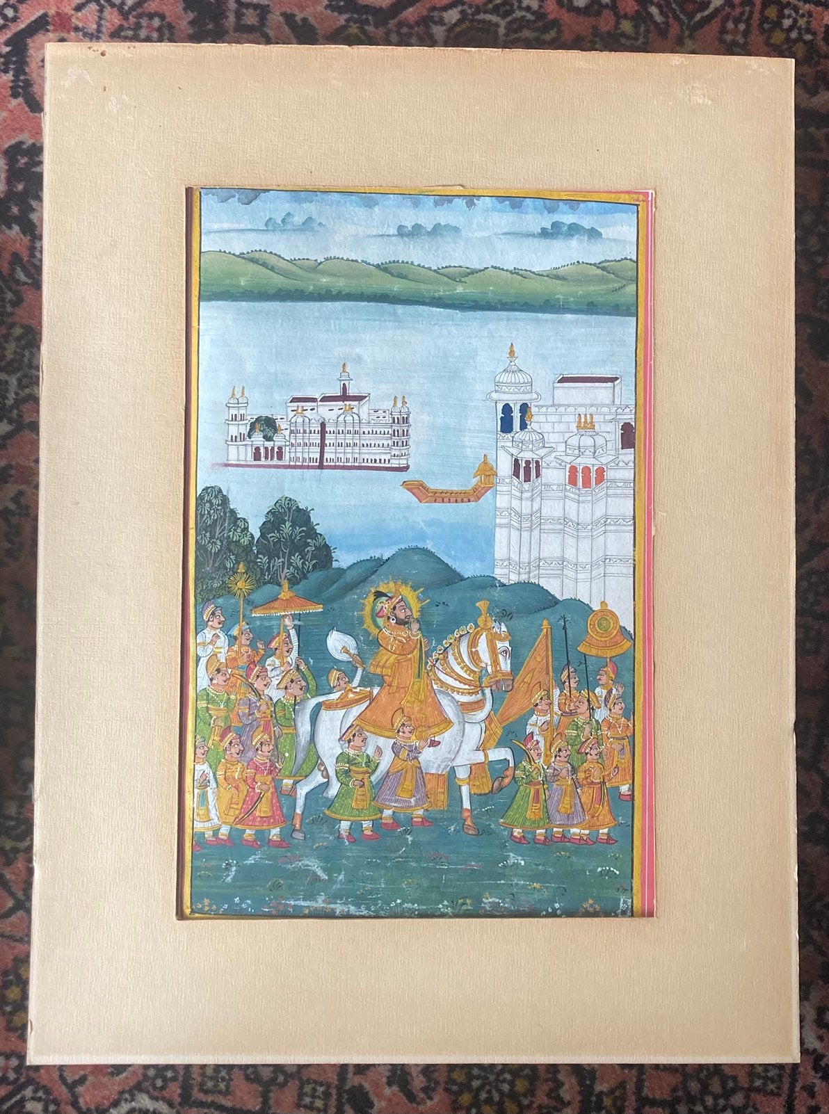 Oude Indiase miniatuurschilderij, Ophalen of Verzenden