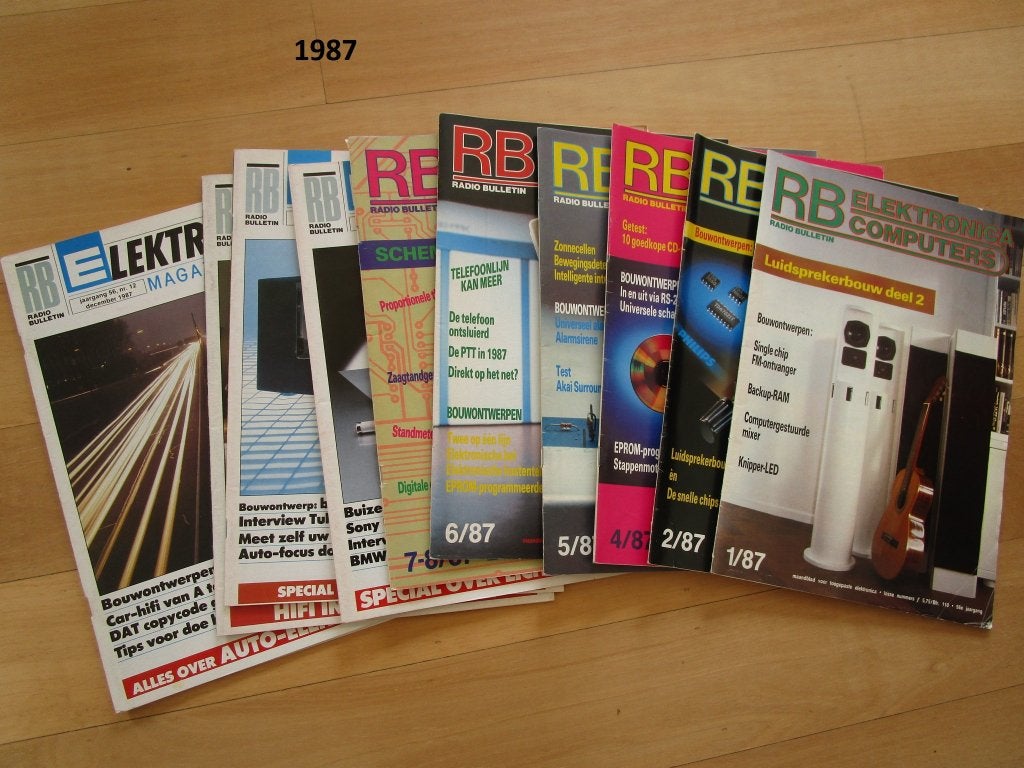 Tijdschrift RB Elektronica - 10x uit 1987, Boeken, Ophalen of Verzenden, Gelezen