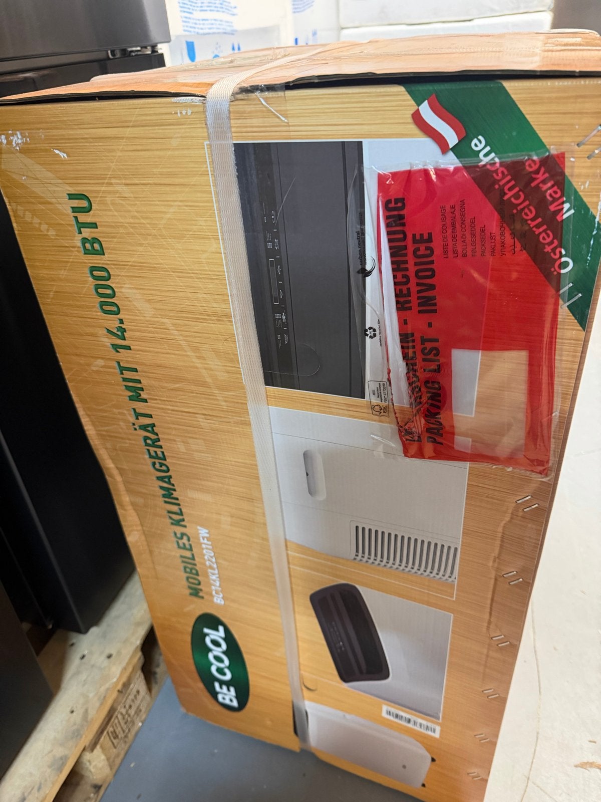 BE COOL Mobiele Airco 14.000 BTU - Nieuw in doos, Witgoedimperium, Nieuw, Ophalen of Verzenden, Info@witgoedimperium.nl