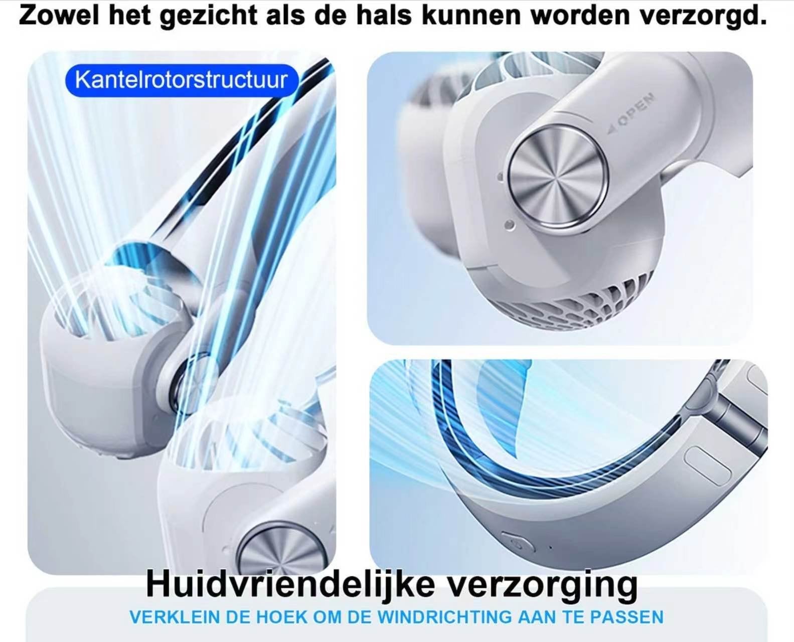 Draagbare Nekventilator - Handsfree USB Oplaadbaar, Ophalen, Nieuw, Overige