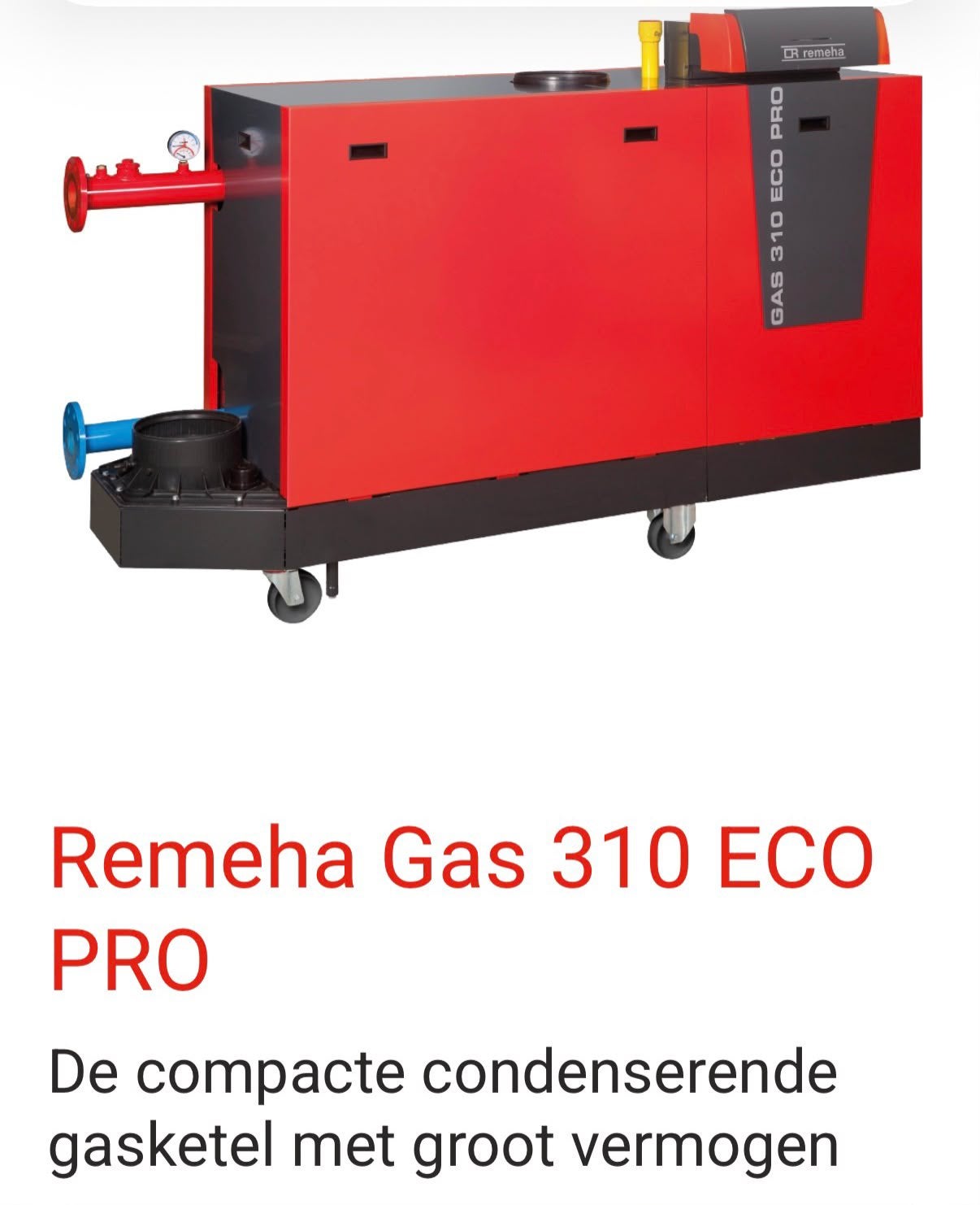 Remeha Gas 310 ECO PRO 285 – 279 kW – professionele CV-ketel, Doe-het-zelf en Verbouw, Verwarming en Radiatoren, Ophalen, Gebruikt