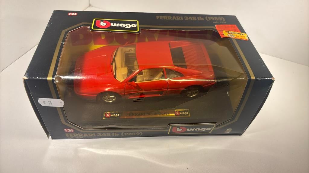 Ferrari 348 tb 1989 Bburago 1.24, Ophalen of Verzenden, Bburago, A, A