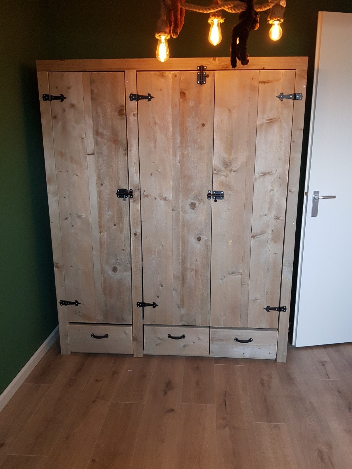 Kledingkast steigerhout, Huis en Inrichting, Kasten | Kledingkasten, Ophalen, 25 tot 50 cm, 200 cm of meer
