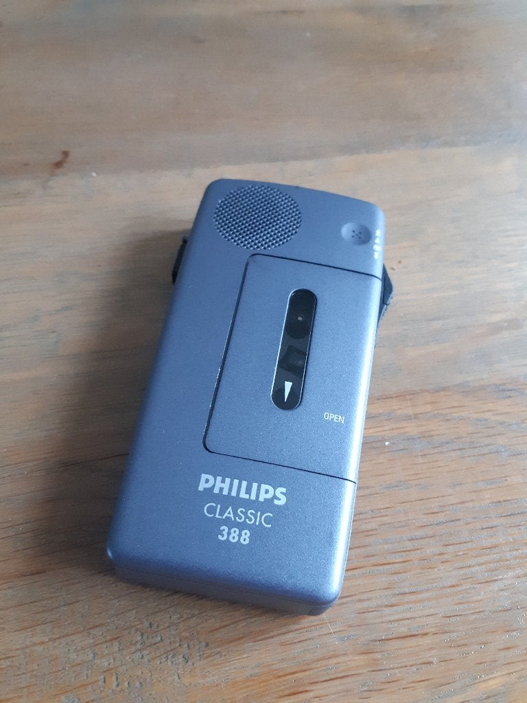 Philips dictaphone Classic 388 met 7 bandjes, Ophalen of Verzenden