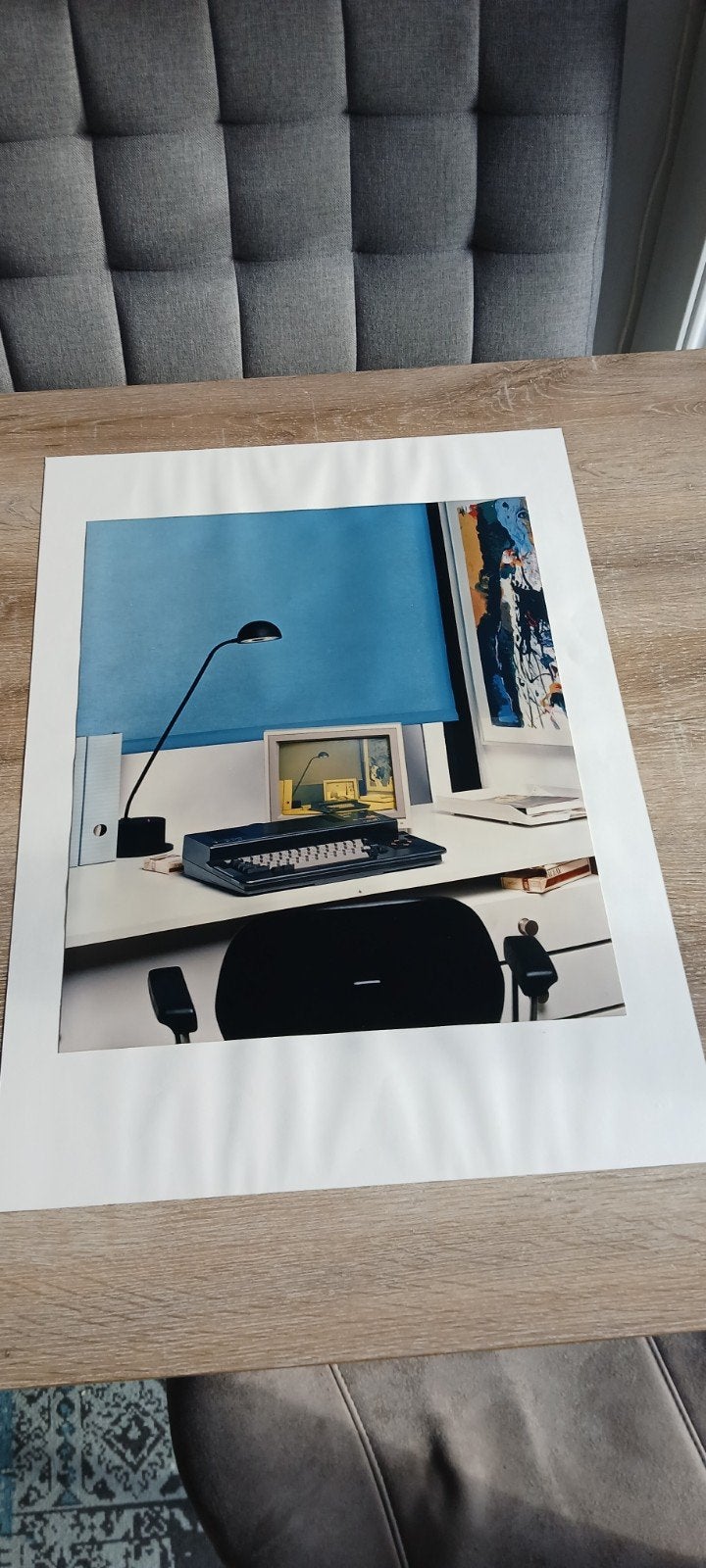 poster vintage bureau barclay sigaretten philips computer, Ophalen, A1 t/m A3, Rechthoekig Staand, Overige onderwerpen