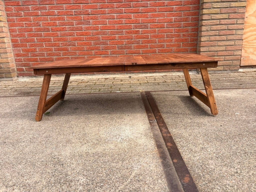 Campingtafel inklapbaar – Houten lage tafel | 110 x 55 cm, Caravans en Kamperen, Kampeermeubelen, Ophalen of Verzenden, Zo goed als nieuw