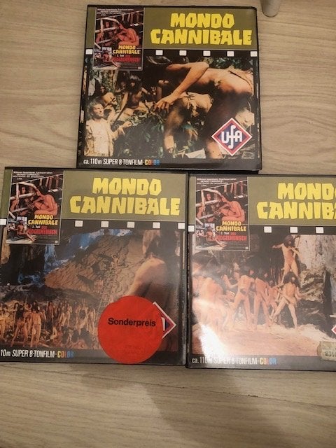 Mondo Cannibale Super 8 Tonfilm - UFA Color (3 delen), Audio, Tv en Foto, Ophalen of Verzenden, 8mm film