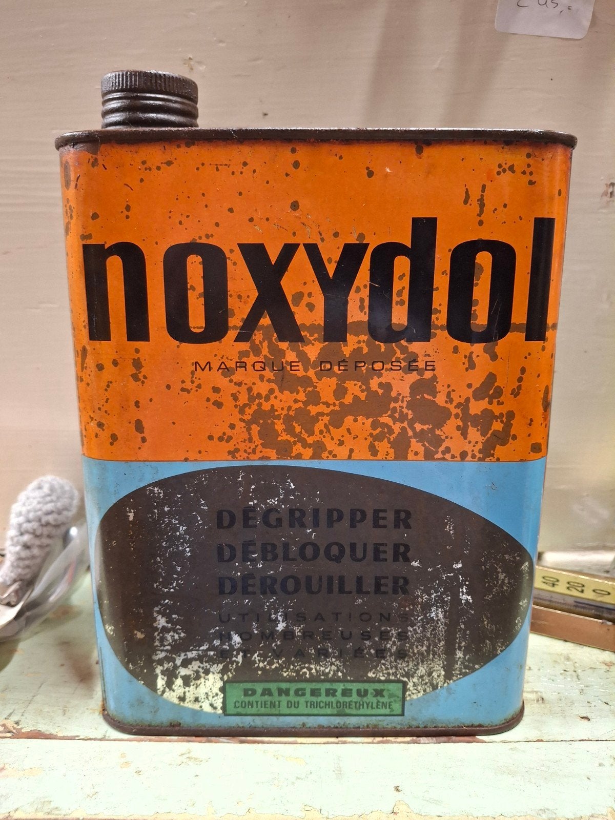 Oud olieblik Noxydol, Ophalen of Verzenden, Gebruikt, Overige