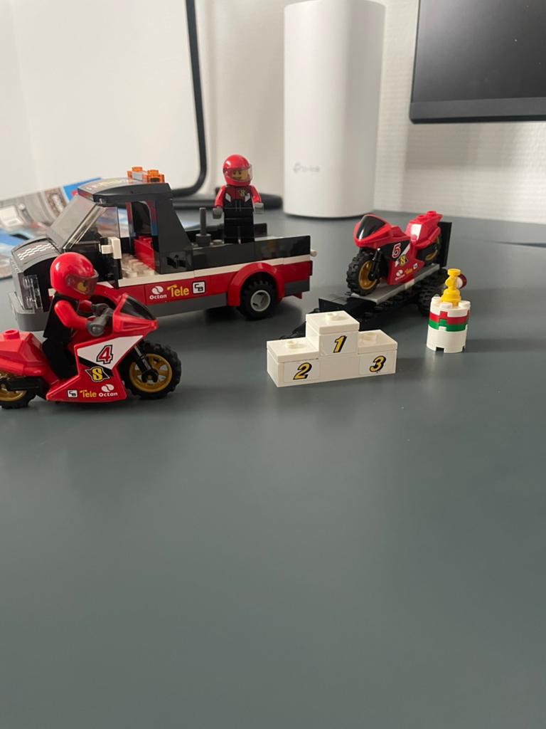 LEGO City 60084 Racemotor Transport Compleet, Inclusief minifiguren, City, Lego, Ophalen of Verzenden