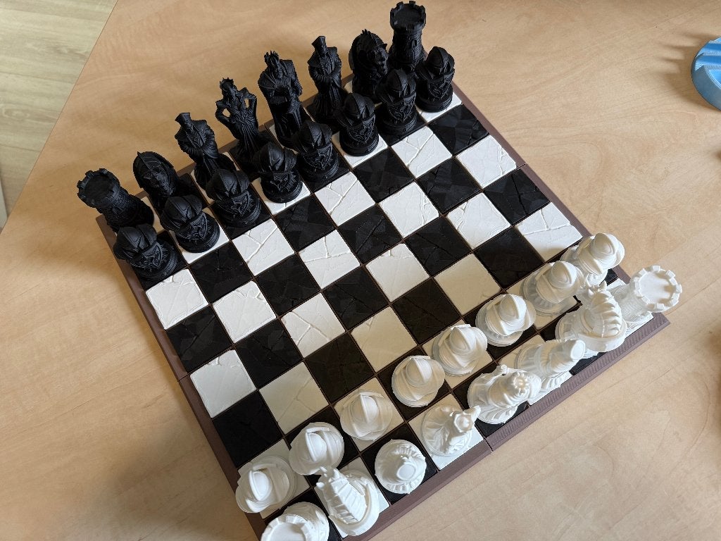 Schaakspel / Chess - Medieval 3D Print, Een of twee spelers, Ophalen of Verzenden, Nieuw, Onbekend